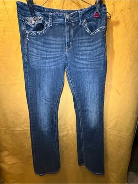 Grace Medium Wash Bootcut Jeans in Denim Blue